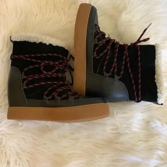 Anthropologie Shoe The Bear Trish Wedge Boots Sz-8 - Picture 2 of 7
